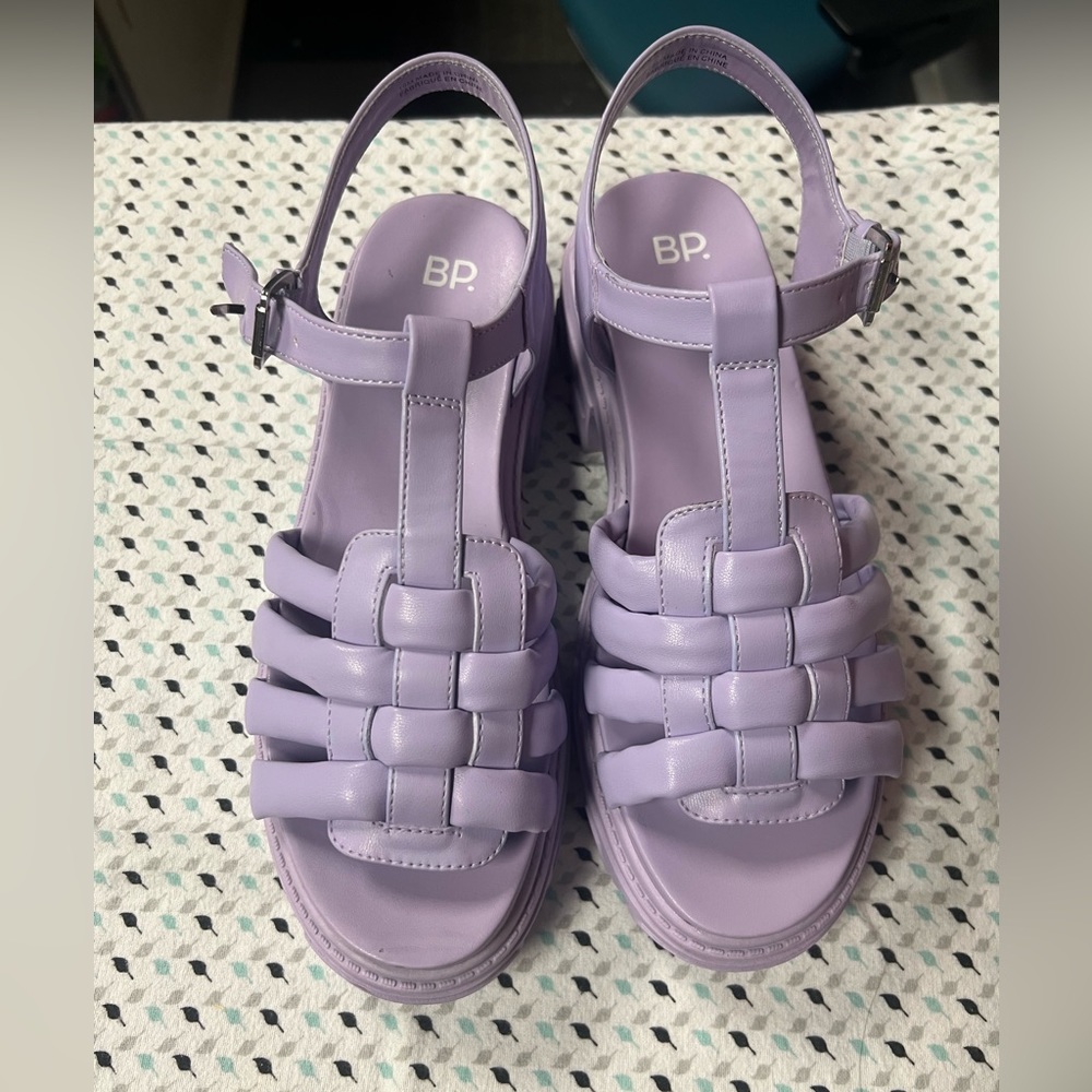 buy trent platform fisherman sandal back purple size 10 in women